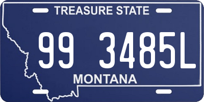 MT license plate 993485L