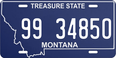 MT license plate 993485O