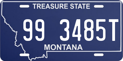 MT license plate 993485T