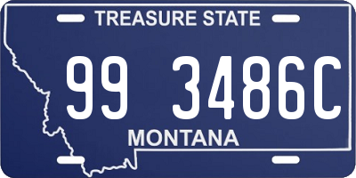 MT license plate 993486C