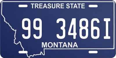 MT license plate 993486I