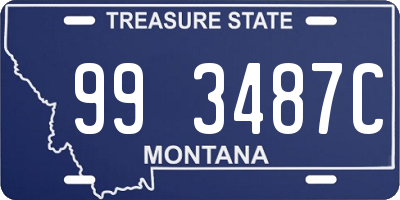 MT license plate 993487C