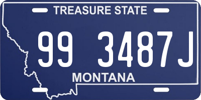 MT license plate 993487J