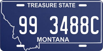 MT license plate 993488C