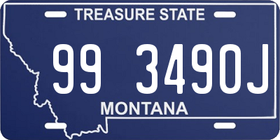 MT license plate 993490J