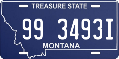 MT license plate 993493I