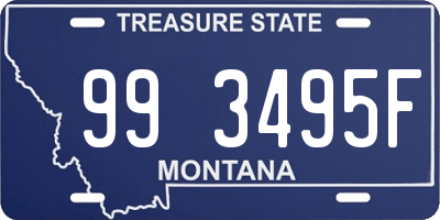 MT license plate 993495F