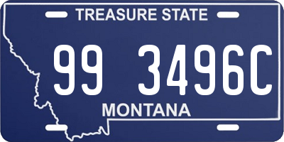 MT license plate 993496C