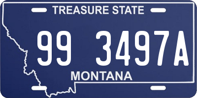 MT license plate 993497A