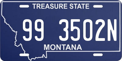 MT license plate 993502N