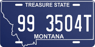 MT license plate 993504T