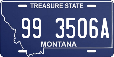 MT license plate 993506A