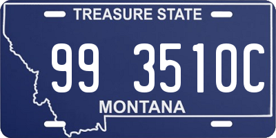 MT license plate 993510C