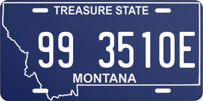 MT license plate 993510E