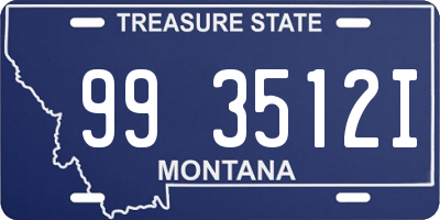 MT license plate 993512I