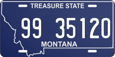 MT license plate 993512O