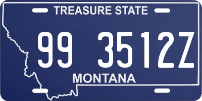 MT license plate 993512Z