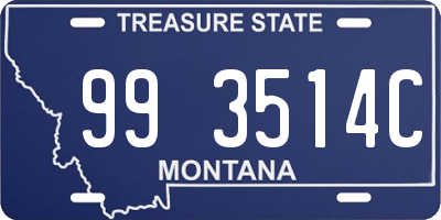 MT license plate 993514C