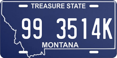 MT license plate 993514K