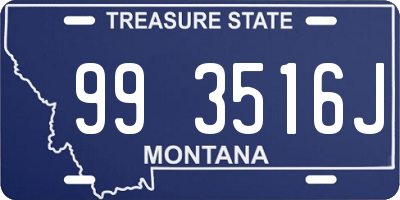 MT license plate 993516J