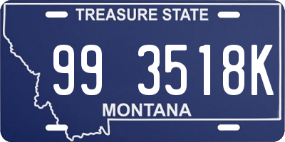 MT license plate 993518K