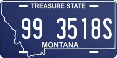 MT license plate 993518S