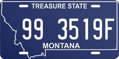 MT license plate 993519F