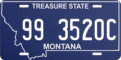 MT license plate 993520C