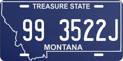 MT license plate 993522J