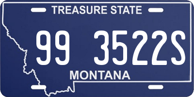 MT license plate 993522S