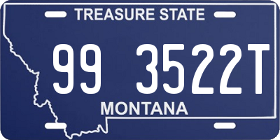 MT license plate 993522T