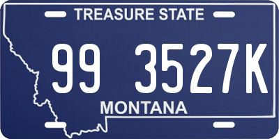 MT license plate 993527K