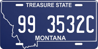 MT license plate 993532C