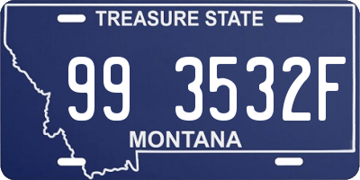 MT license plate 993532F