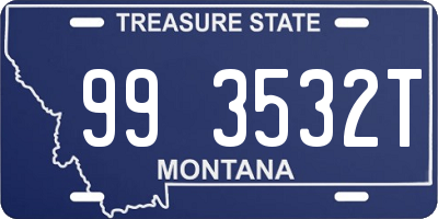 MT license plate 993532T