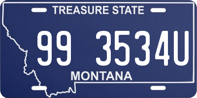 MT license plate 993534U