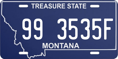 MT license plate 993535F