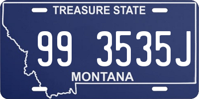 MT license plate 993535J