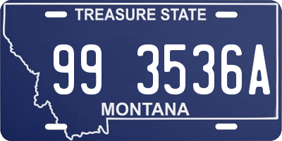 MT license plate 993536A