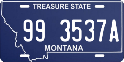 MT license plate 993537A