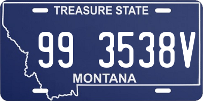 MT license plate 993538V