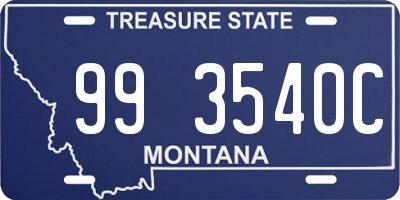MT license plate 993540C