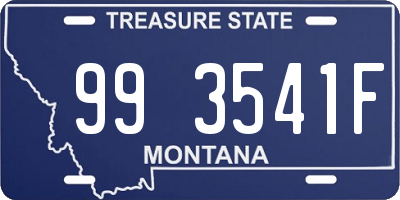 MT license plate 993541F