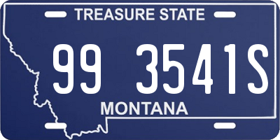 MT license plate 993541S