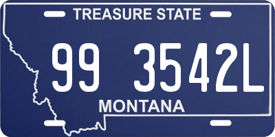 MT license plate 993542L