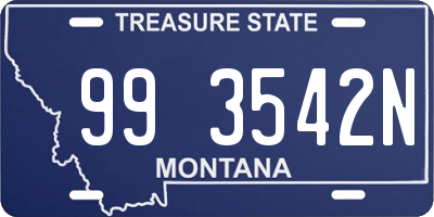 MT license plate 993542N