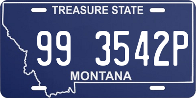 MT license plate 993542P