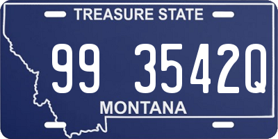 MT license plate 993542Q