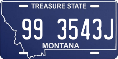 MT license plate 993543J