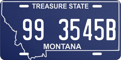 MT license plate 993545B